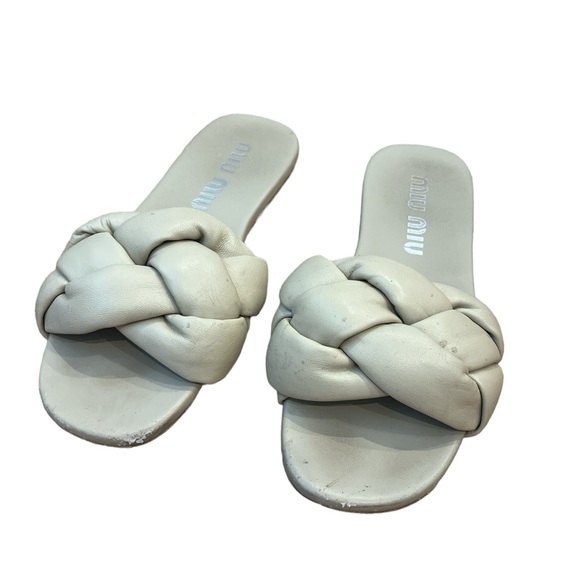 Miu Miu Shoes - Miu Miu Puffy Lambskin Leather Sandal Slide